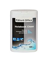 Широкий ассортимент f430029 "favorit office" notebook clean влажные салфетки для ноутбуков (фляга - 100 шт) для компьютерной техники с доставкой по всему Казахстану  | Рассрочка 0-0-24 