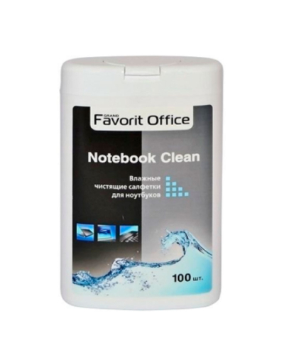 Широкий ассортимент f430029 "favorit office" notebook clean влажные салфетки для ноутбуков (фляга - 100 шт) для компьютерной техники с доставкой по всему Казахстану  | Рассрочка 0-0-24 