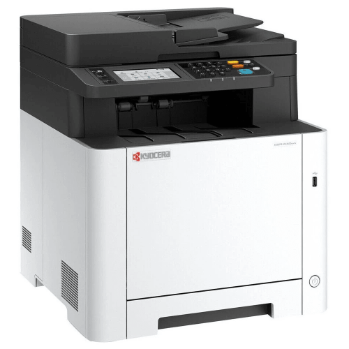 МФУ лазерное Kyocera ECOSYS MA2600cwfx (A4), цветное, Printer/Scanner/Copier/Fax, 1200x1200 dpi, 26 ppm, 1 GB, 1 GHz, tray 50+250 sheets, DADF 50 sheets, USB+Ethernet+Wi-Fi, Duplex, 4.3" touchscreen, drum 100k, starter toner 1.5k (110C0D3NL1)