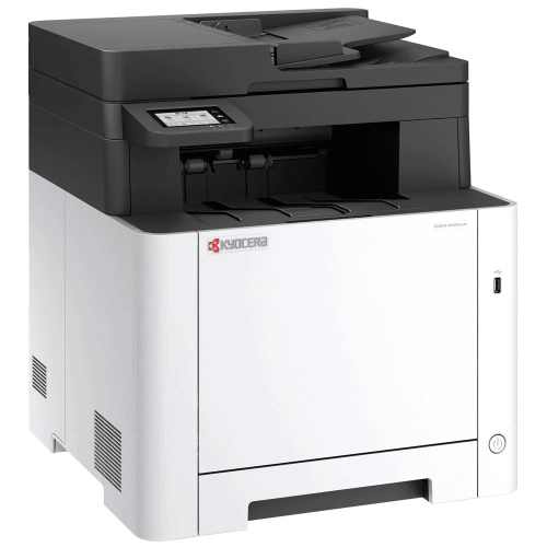 МФУ лазерное Kyocera ECOSYS MA2101cwfx (A4), цветное, Printer/Scanner/Copier/Fax, 1200x1200 dpi, 21 ppm, 1 GB, 1 GHz, tray 50+250 sheets, ADF 50 sheets, USB+Ethernet+Wi-Fi, Duplex, 2.7" touchscreen, drum 100k, starter toner (110C223NL1)
