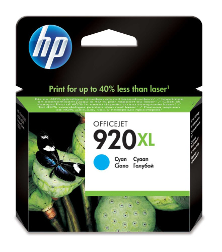 Картридж CD972AE HP 920XL High Yield Cyan Original Ink Cartridge для HP OfficeJet 6000. 6500. 7000. 7500 series