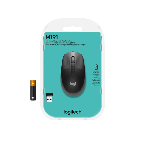 Широкий ассортимент мышь беспроводная полноразмерная logitech m190 mid grey (m/n: mr0087 / cu0019) (910-005906) для компьютерной техники с доставкой по всему Казахстану  | Рассрочка 0-0-24  фото 2