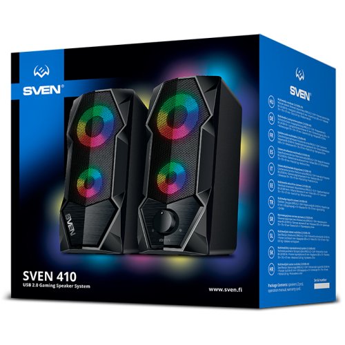 Широкий ассортимент sven колонки 410, черный (usb) для компьютерной техники с доставкой по всему Казахстану  | Рассрочка 0-0-24  фото 4