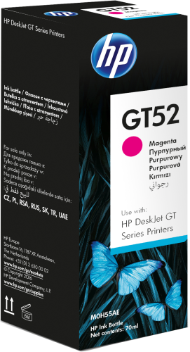 Картридж M0H55AE HP GT52 Magenta Original Ink Bottle для HP DeskJet GT 5800 series, HP Ink Tank 100 / 300 / 400 series, HP Smart Tank 200 / 300 / 400 / 500 / 600 / 700 series