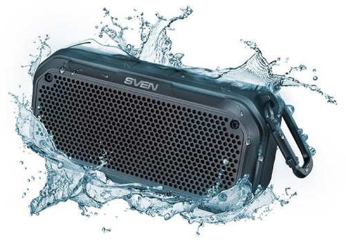 Широкий ассортимент sven ps-240, black (12w, bluetooth, tws, waterproof (ipx7), microsd, carbine, 2000ma*h) для компьютерной техники с доставкой по всему Казахстану  | Рассрочка 0-0-24  фото 2