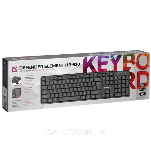 Клавиатура USB Defender Element HB-520 RU черный фото 3