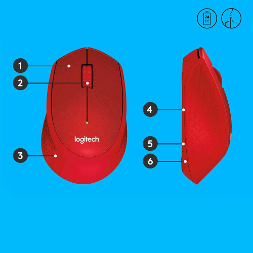Широкий ассортимент мышь беспроводная logitech m330 silent plus red (красная, оптическая, 1000dpi, 2.4 ghz/usb-ресивер, бесшумная, под правую руку) (m/n: m-r0051 / c-u0010) для компьютерной техники с доставкой по всему Казахстану  | Рассрочка 0-0-24  фото 7
