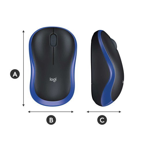 Широкий ассортимент мышь беспроводная logitech m185 blue (синяя, оптическая, 1000dpi, 2.4 ghz/usb-ресивер) (m/n: mr0087 / cu0019) (910-002239) для компьютерной техники с доставкой по всему Казахстану  | Рассрочка 0-0-24  фото 8