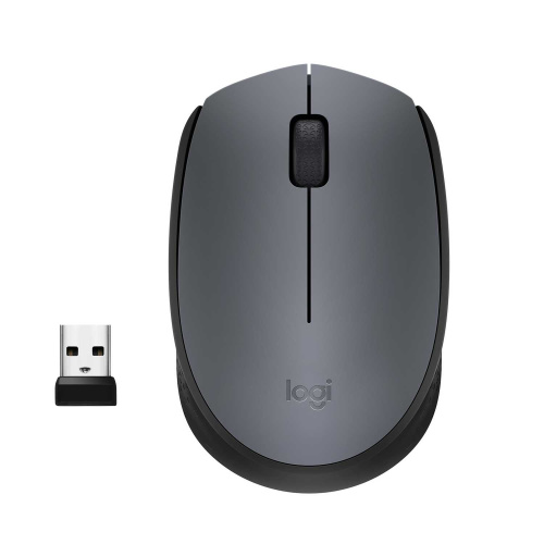 Широкий ассортимент мышь беспроводная logitech m170 grey (серая, оптическая, 1000dpi, 2.4 ghz/usb-ресивер) (m/n: m-r0060 / c-u0010) (910-004642) для компьютерной техники с доставкой по всему Казахстану  | Рассрочка 0-0-24 