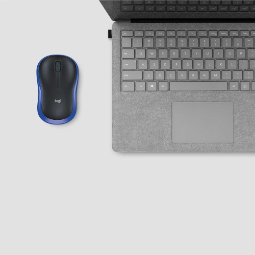 Широкий ассортимент мышь беспроводная logitech m185 blue (синяя, оптическая, 1000dpi, 2.4 ghz/usb-ресивер) (m/n: mr0087 / cu0019) (910-002239) для компьютерной техники с доставкой по всему Казахстану  | Рассрочка 0-0-24  фото 7