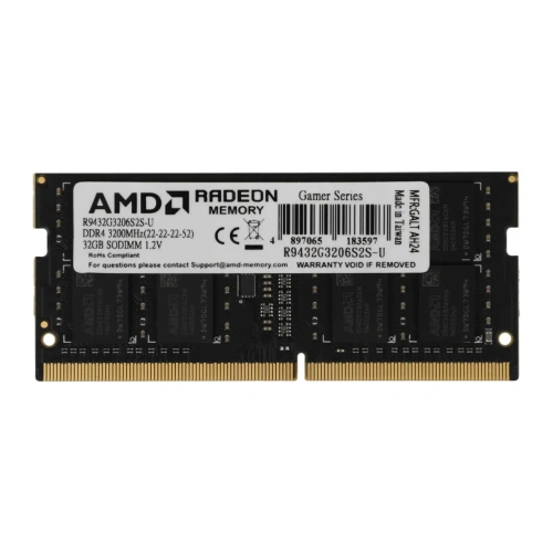ОЗУ SO-DIMM 4 AMD Radeon R7 Serie  32Gb DDR3200MHz R9432G3206S2S-U Retail  от ведущих производителей: SSD, HDD, материнские платы, батареи. Надежность и производительность для вашего оборудования. фото 2