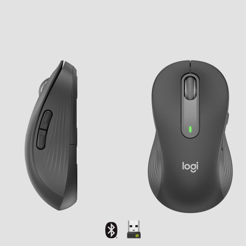 Широкий ассортимент мышь беспроводная logitech signature m650 l wireless mouse - graphite - bt - n/a - emea - m650 l left (m/n: mr0091 / cu0021) (910-006239) для компьютерной техники с доставкой по всему Казахстану  | Рассрочка 0-0-24  фото 6