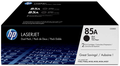 Картридж CE285AD HP 85A Blk Dual Pack LJ Toner Cartridge для LJ P1102P1106M1132MFPM1212MFPM1217MFP