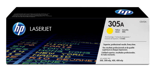 Картридж CE412A HP LaserJet Pro M451/M475 Ylw Crtg для HP LaserJet Pro 300 Color M351 /Pro 400 Color M451/Pro 300 Color MFP M375/Pro 400 Color MFP M475