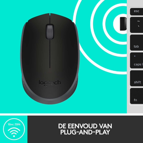 Широкий ассортимент мышь беспроводная logitech m171 black (черная, оптическая, 1000dpi, 2.4 ghz/usb-ресивер)(m/n: m-r0060 / c-u0010) (910-004424) для компьютерной техники с доставкой по всему Казахстану  | Рассрочка 0-0-24  фото 5