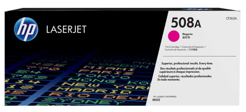 Картридж CF363A HP 508A Magenta LaserJet Toner Cartridge для HP Color LaserJet M552/M553/M577/E55040/E57540 фото 5