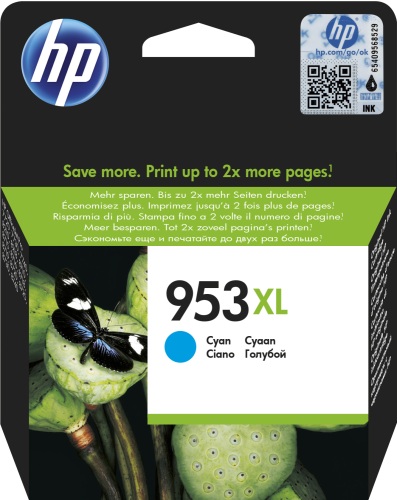 HP 953XL High Yield Cyan Original Ink Cartridge для HP OfficeJet Pro 7700, 8200, 8700 series (F6U16AE)