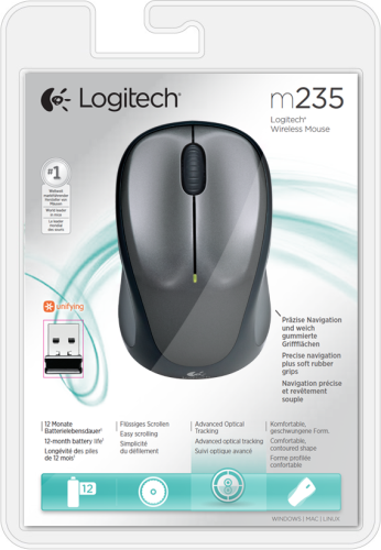 Широкий ассортимент мышь беспроводная logitech m235 colt matte (серая, оптическая, 1000dpi, 2.4 ghz/usb-ресивер (logitech unifying®)) (m/n: m-r0038 / c-u0008) (910-002201) для компьютерной техники с доставкой по всему Казахстану  | Рассрочка 0-0-24  фото 4