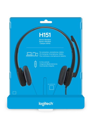 Широкий ассортимент гарнитура 981-000589 logitech h151 (черная, 1 x 3.5мм, элементы управления на кабеле, кабель 1.8м) (m/n: a-00029) для компьютерной техники с доставкой по всему Казахстану  | Рассрочка 0-0-24  фото 2