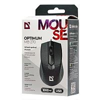 Мышь Defender Classic MB-270 ( Черный ), USB 2кн, 1кл-кн, коробочка