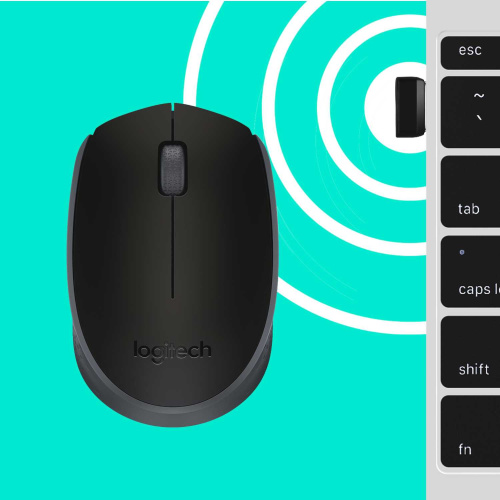 Широкий ассортимент мышь беспроводная logitech b170 black (черная, оптическая, 1000dpi, 2.4 ghz/usb-ресивер) (m/n: m-r0060 / c-u0010) (910-004798) для компьютерной техники с доставкой по всему Казахстану  | Рассрочка 0-0-24  фото 2