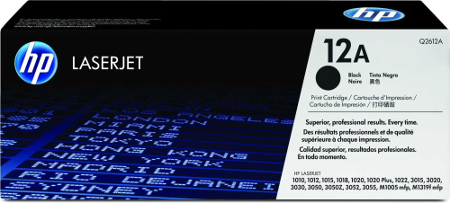 Картридж Q2612A HP LaserJet Print Crtg HP LJ 1010 Series для HP LaserJet 1010/1012/1015/1018/1020/1022/3015/3020/3030/3050/3052/3055/M1005 MFP/M1319 MFP