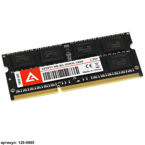 ОЗУ NB / DDR3L / 8GB "для ноутбука"  от ведущих производителей: SSD, HDD, материнские платы, батареи. Надежность и производительность для вашего оборудования.