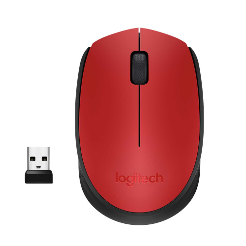 Широкий ассортимент мышь беспроводная logitech m171 red (красная, оптическая, 1000dpi, 2.4 ghz/usb-ресивер) (m/n: m-r0060 / c-u0010) (910-004641) для компьютерной техники с доставкой по всему Казахстану  | Рассрочка 0-0-24 