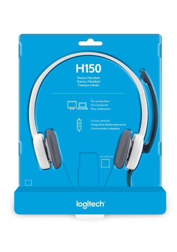 Широкий ассортимент гарнитура 981-000350 logitech h150 white (белая, 2 x 3.5мм, элементы управления на кабеле, кабель 1.8м) (m/n: a-00029) для компьютерной техники с доставкой по всему Казахстану  | Рассрочка 0-0-24  фото 4