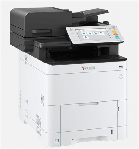 МФУ лазерное Kyocera ECOSYS MA4000cix (A4), цветное, Printer/Scanner/Copier, 1200x1200 dpi, 40 ppm, 2 GB, 1.2 GHz, tray 100+250 sheets, DADF 100 sheets, USB+Ethernet, Duplex, 7" touchscreen, HyPAS, drum 200k, starter toner (1102Z43NL0)