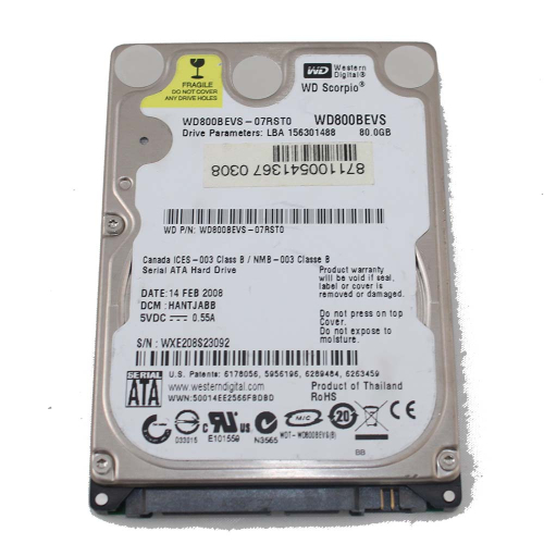 HDD SATA 2.5" 80GB   от ведущих производителей: SSD, HDD, материнские платы, батареи. Надежность и производительность для вашего оборудования.