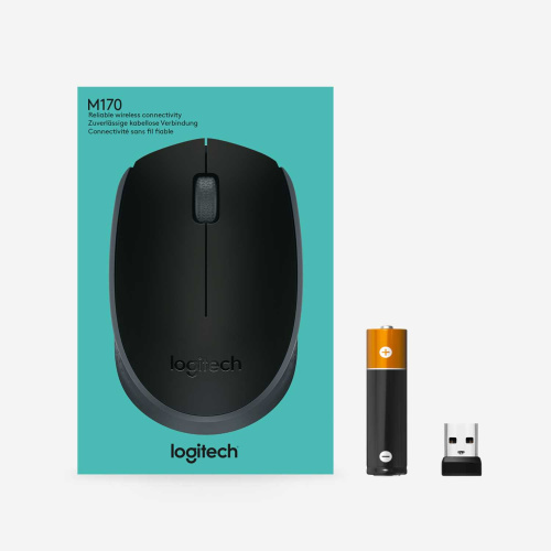 Широкий ассортимент мышь беспроводная logitech b170 black (черная, оптическая, 1000dpi, 2.4 ghz/usb-ресивер) (m/n: m-r0060 / c-u0010) (910-004798) для компьютерной техники с доставкой по всему Казахстану  | Рассрочка 0-0-24  фото 6