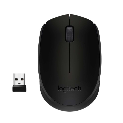 Широкий ассортимент мышь беспроводная logitech b170 black (черная, оптическая, 1000dpi, 2.4 ghz/usb-ресивер) (m/n: m-r0060 / c-u0010) (910-004798) для компьютерной техники с доставкой по всему Казахстану  | Рассрочка 0-0-24 