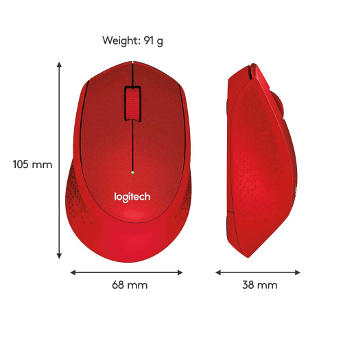 Широкий ассортимент мышь беспроводная logitech m330 silent plus red (красная, оптическая, 1000dpi, 2.4 ghz/usb-ресивер, бесшумная, под правую руку) (m/n: m-r0051 / c-u0010) для компьютерной техники с доставкой по всему Казахстану  | Рассрочка 0-0-24  фото 4