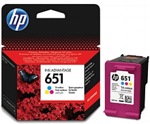 HP 651 Tri-Color Original Ink Cartridge для HP DeskJet Ink Advantage 5500, 5600 series (C2P11AE)