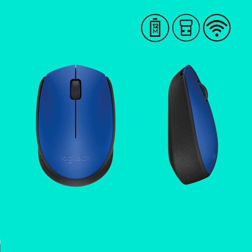 Широкий ассортимент мышь беспроводная logitech m171 blue (синяя, оптическая, 1000dpi, 2.4 ghz/usb-ресивер) (m/n: m-r0060 / c-u0010) (910-004640) для компьютерной техники с доставкой по всему Казахстану  | Рассрочка 0-0-24  фото 3