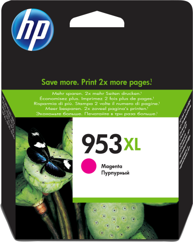 HP 953XL High Yield Magenta Original Ink Cartridge для HP OfficeJet Pro 7700, 8200, 8700 series (F6U17AE)